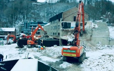 Chantier de démolition à Durbuy