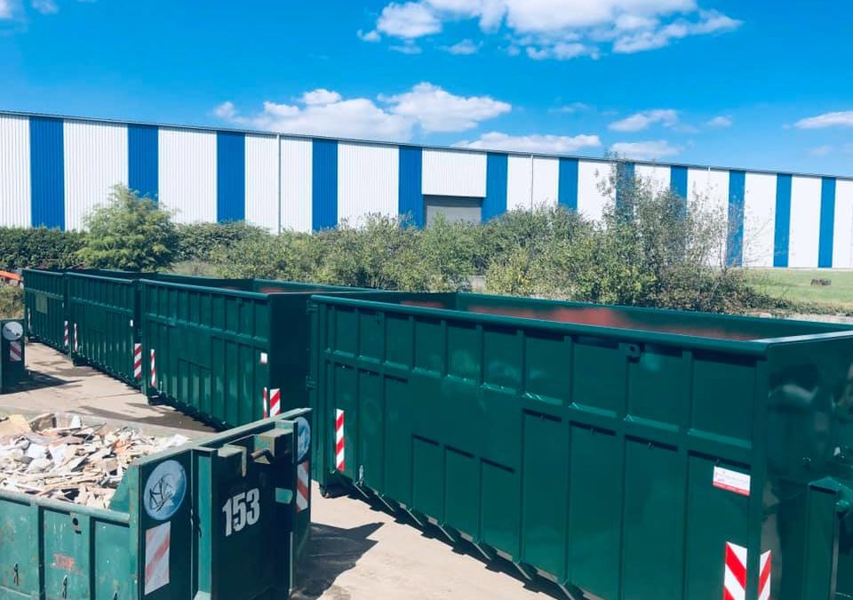 conteneur container liege nouveau centre de tri demolition