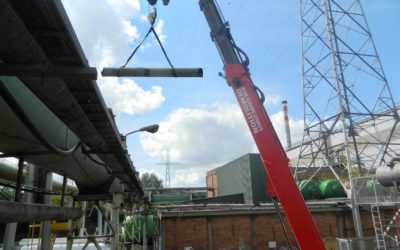 Nos Manitou MRT et nacelle JLG en action pour un démontage de tuyauterie industriel