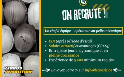 On recrute un chef d’équipe – opérateur sur pelle mécanique