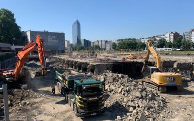 Déconstruction méthodique du parking du Palais des congrès de Liège