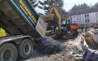 Travaux de démolition à Bastogne