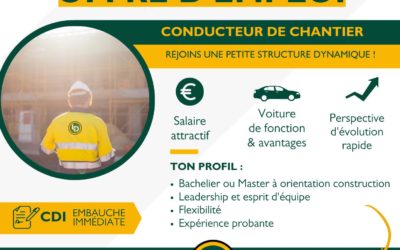 OFFRE D’EMPLOI – Conducteur de chantier